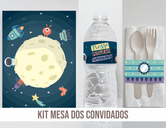 KIT MESA DOS CONVIDADOS ASTRONAUTA
