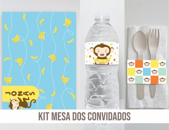 KIT MESA DOS CONVIDADOS MACACADA